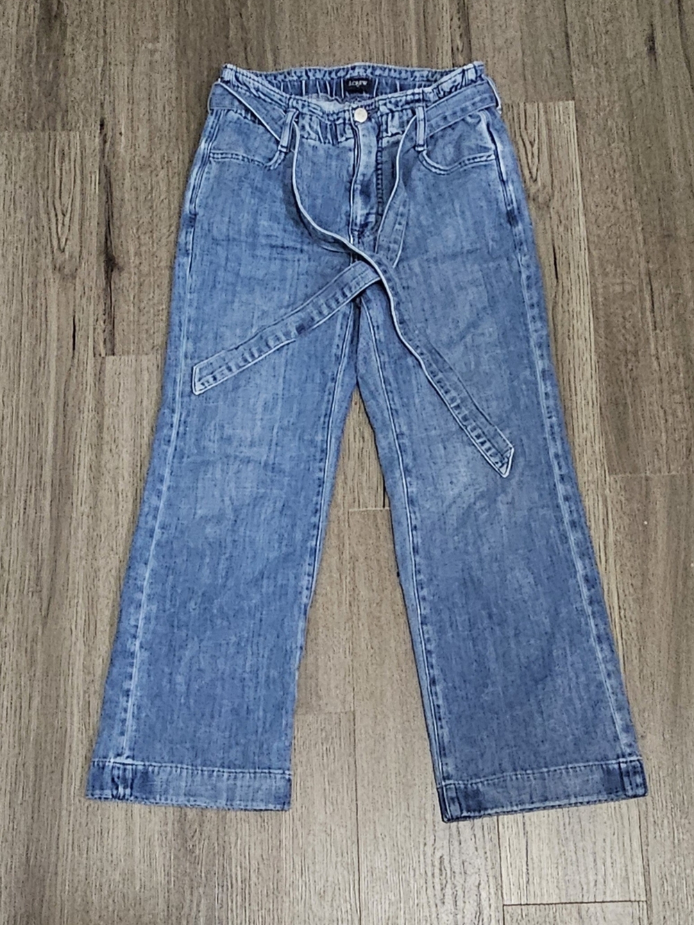 J.Crew Factory paper-bag jeans.